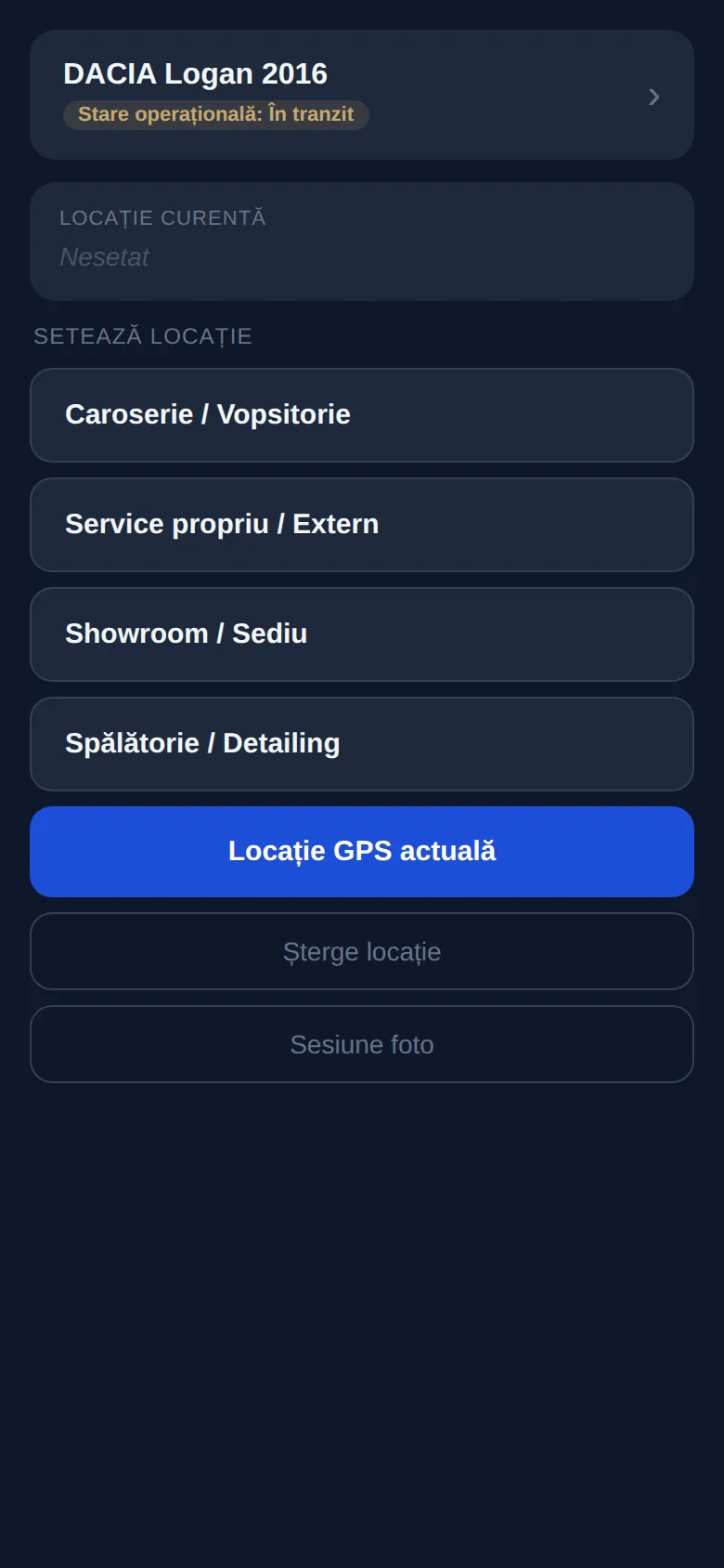 Pagina publica a etichetei QR, pe telefon